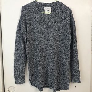 Black and white knit sweater